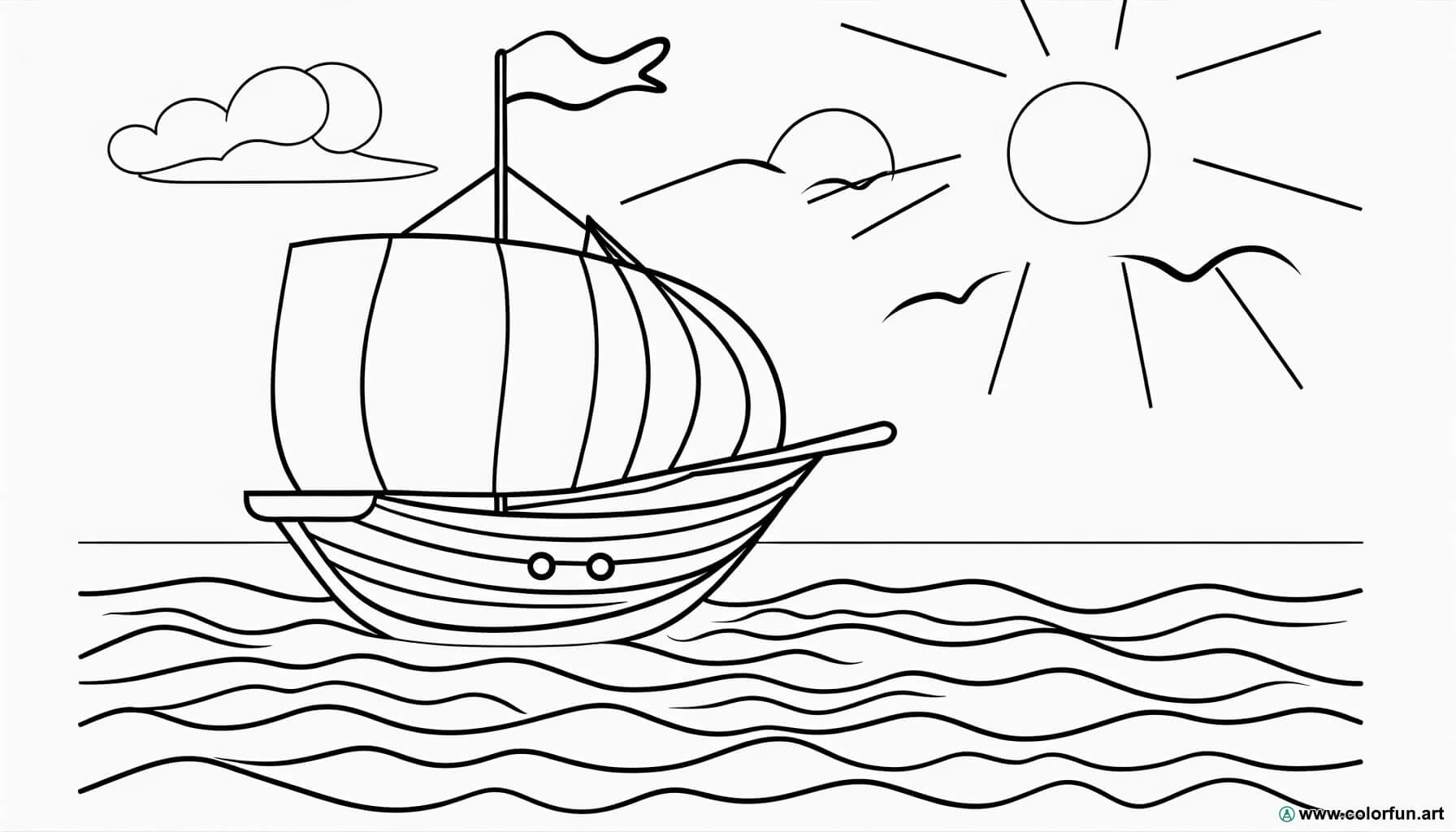Coloring Page Of A Boat At Sea Download Or Print For Free coloring-page-of-a-boat-at-sea-download-or-print-for-free