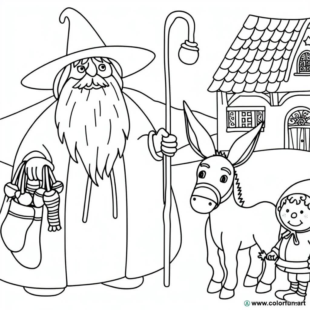 Coloring page of Saint Nicholas without a cross Download or Print for free