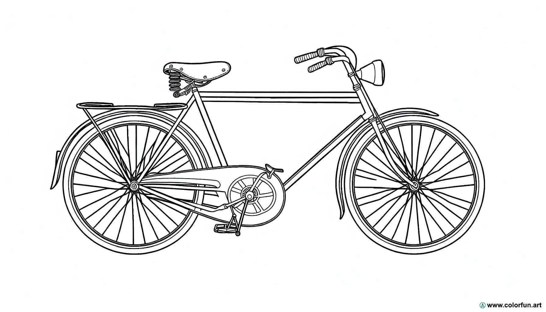 Vintage bike coloring page