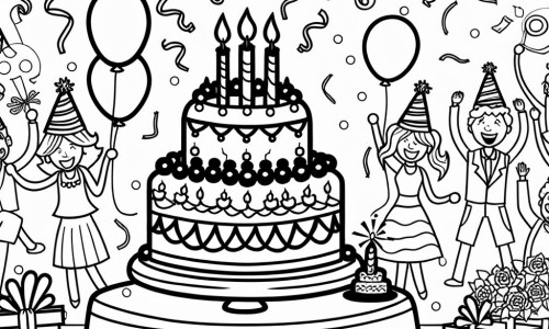 1 adult birthday coloring page